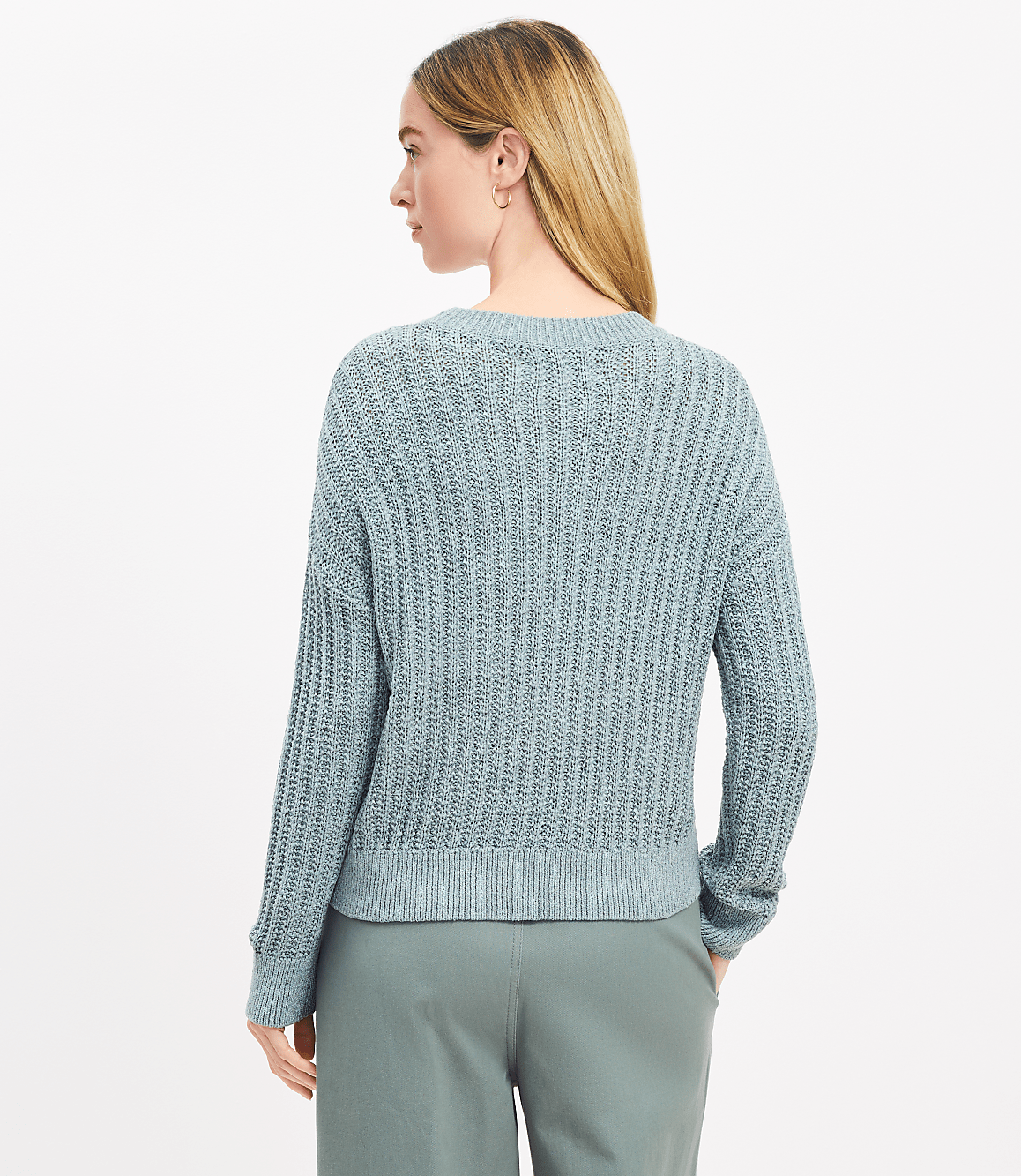Petite Mixed Media Pocket Sweater