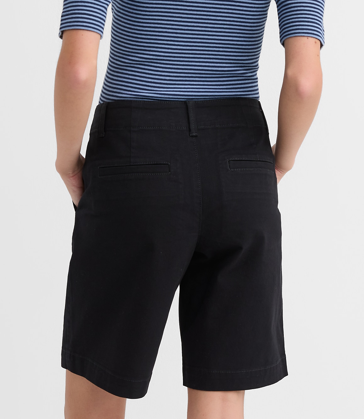 Petite Curvy Monroe Chino Bermuda Shorts