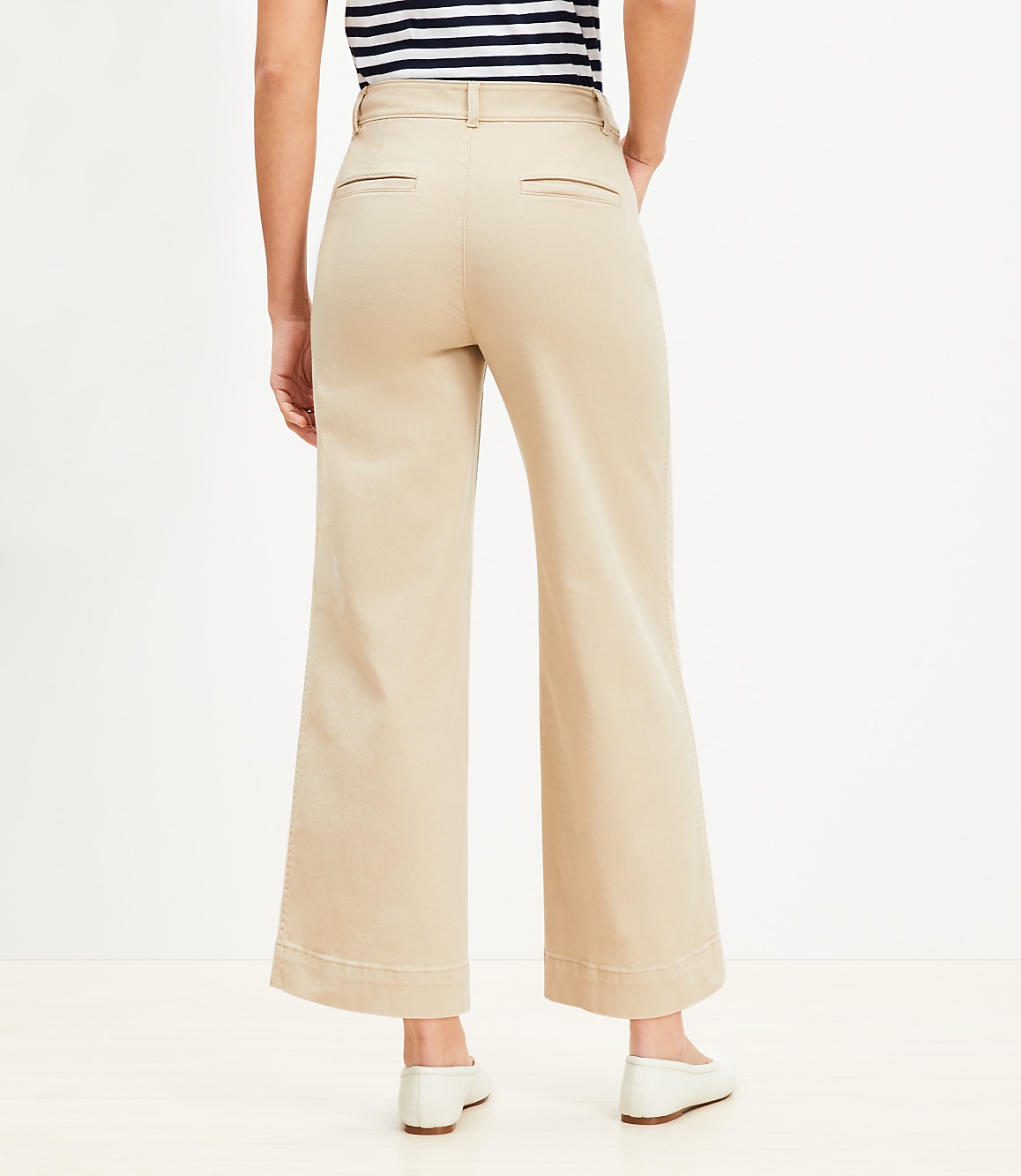 Tall Palmer Wide Leg Crop Pants in Twill