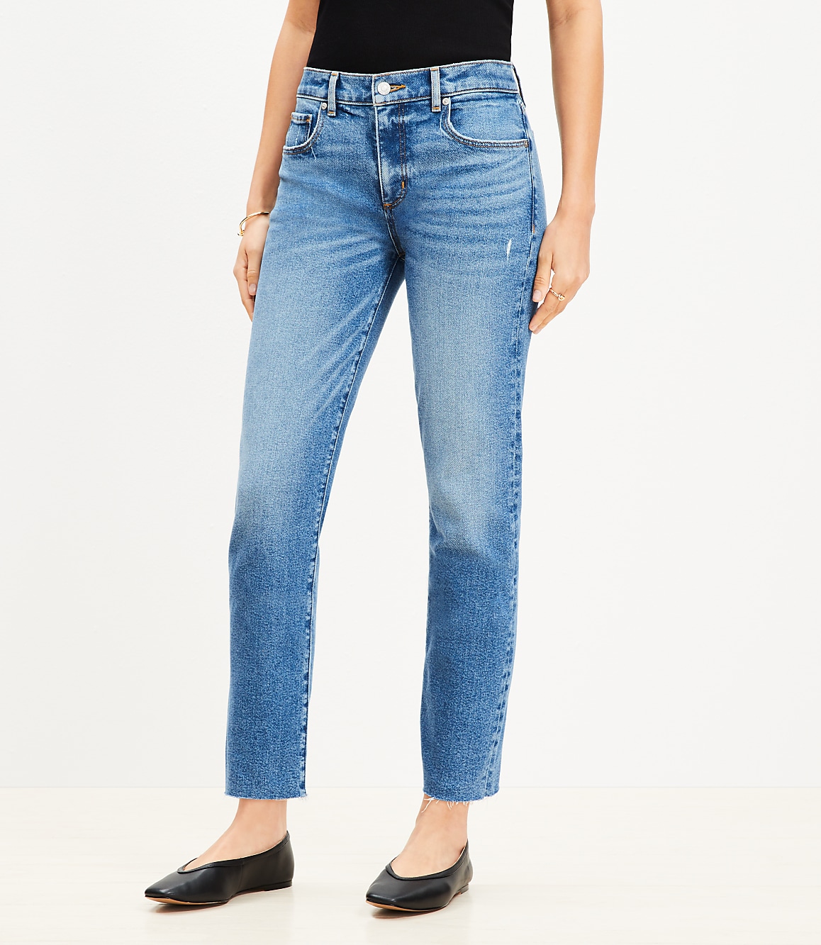 Fresh Cut Mid Rise Slim Jeans in Bright Vintage Wash