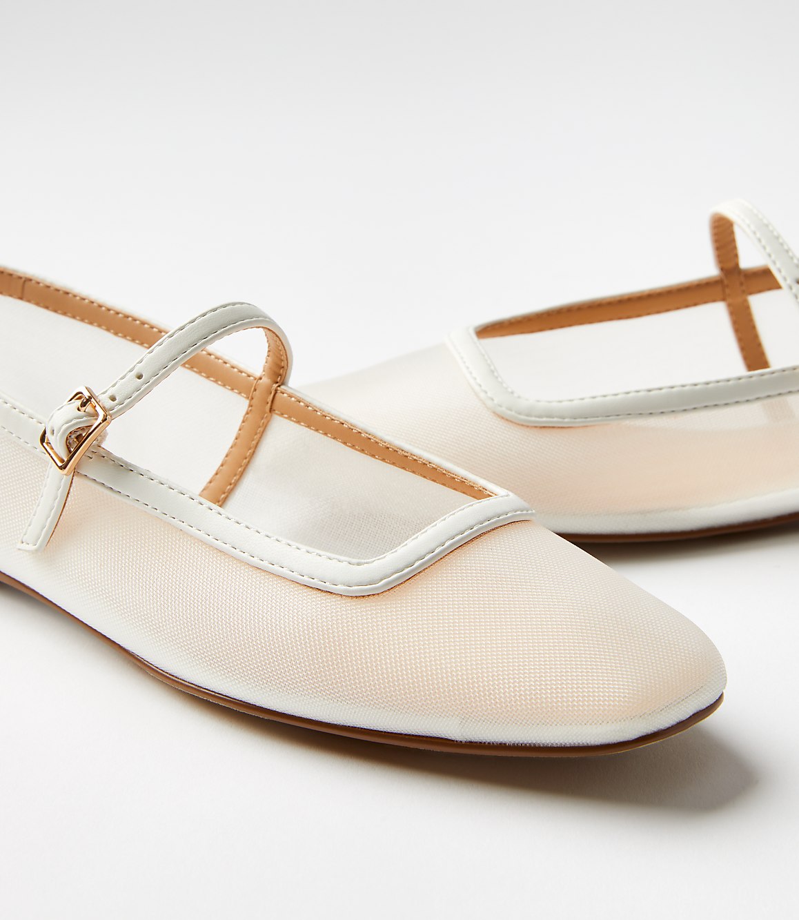 Mesh Mary Jane Flats