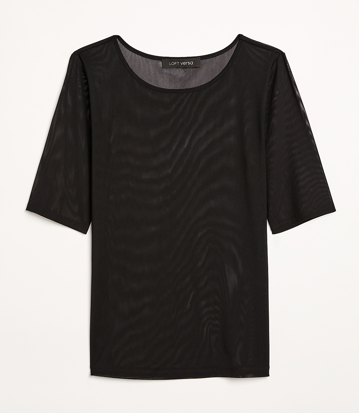 Petite LOFT Versa Mesh Elbow Sleeve Tee