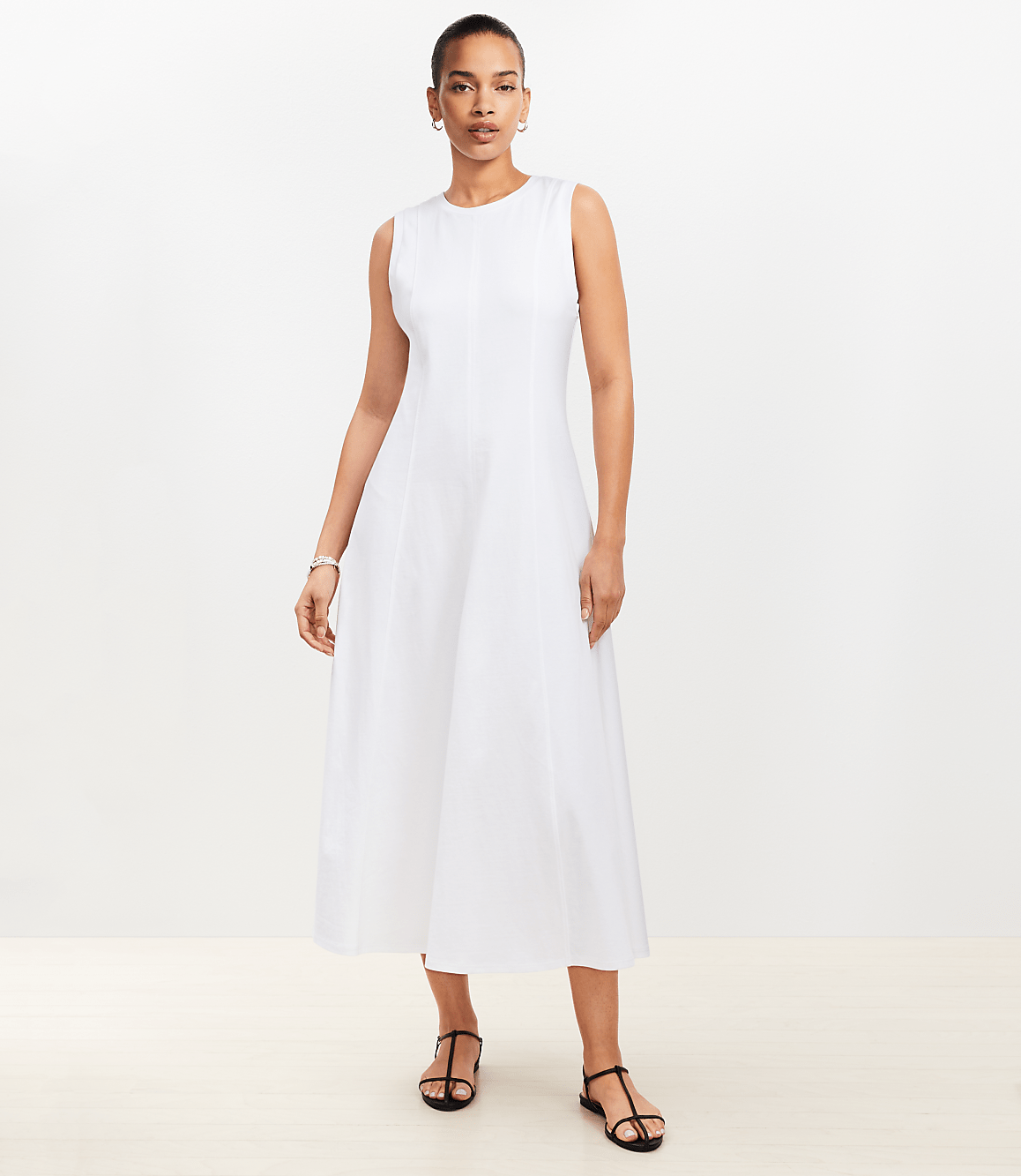 Petite Seamed Midi Dress