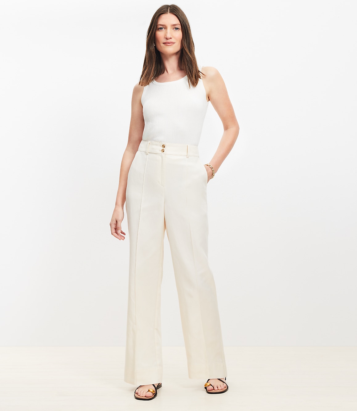 Double Button Stovepipe Pants