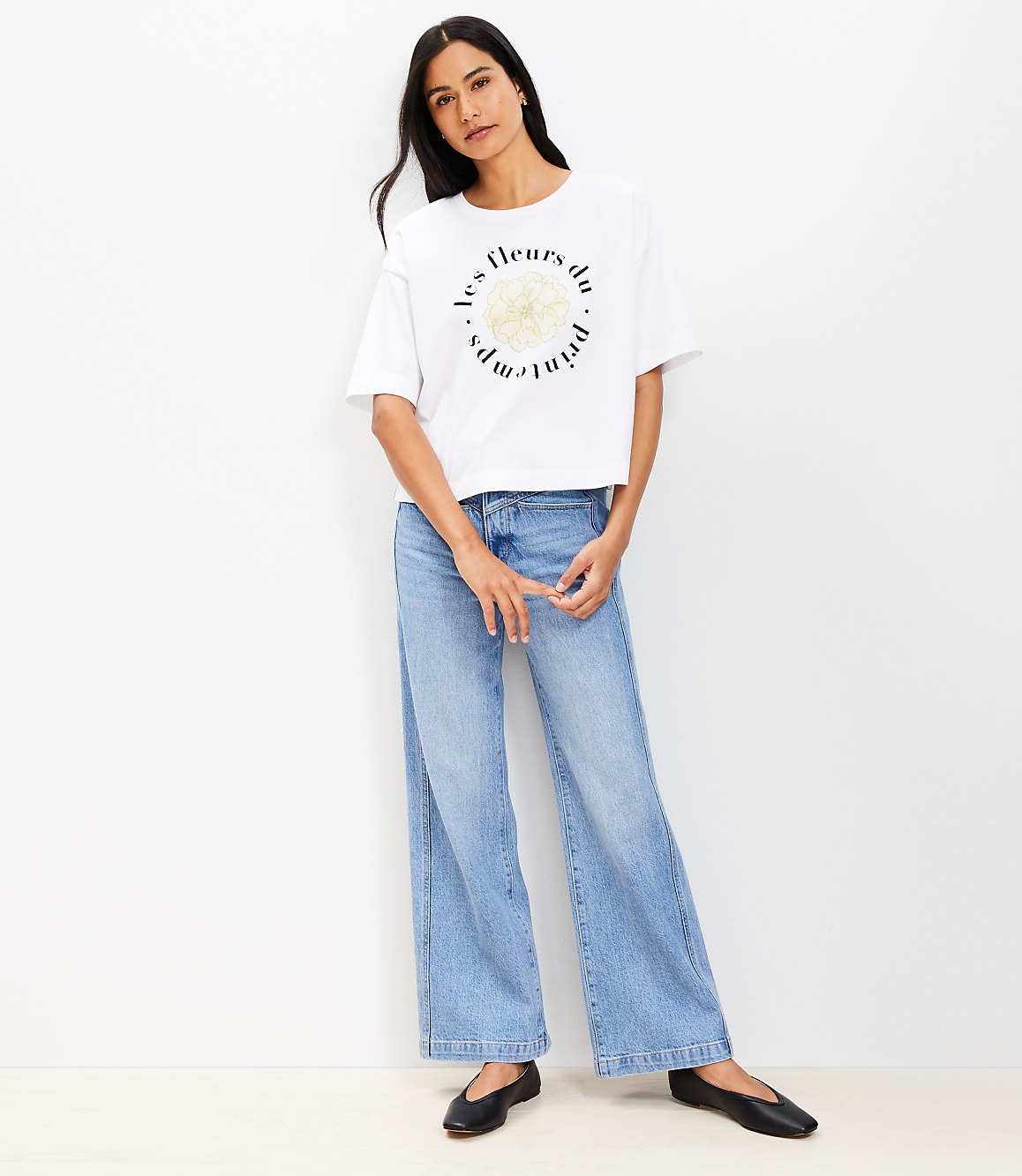 Floral Jersey Modern Tee