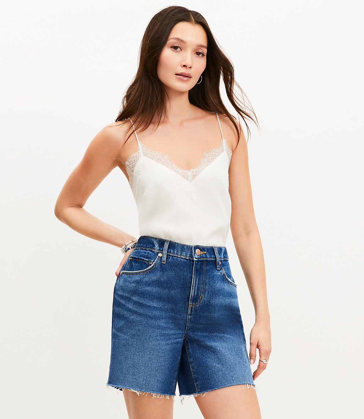 Lace Trim V-Neck Cami