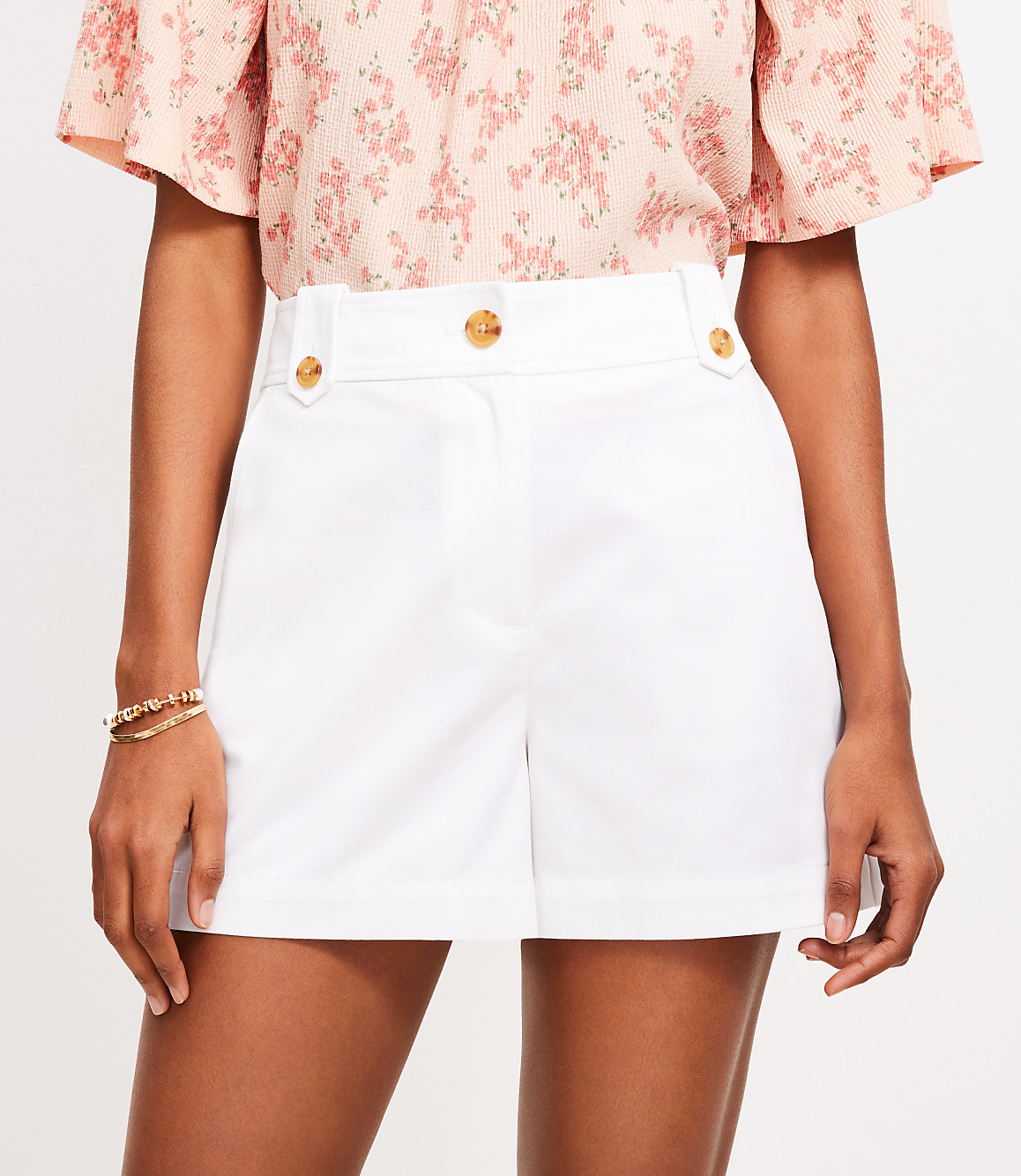 Petite Tab Waist Utility Shorts