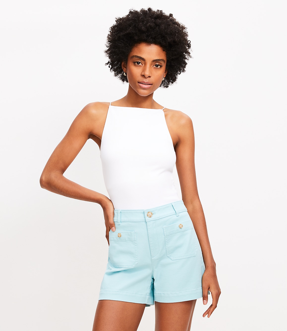 Petite Palmer Shorts in Twill