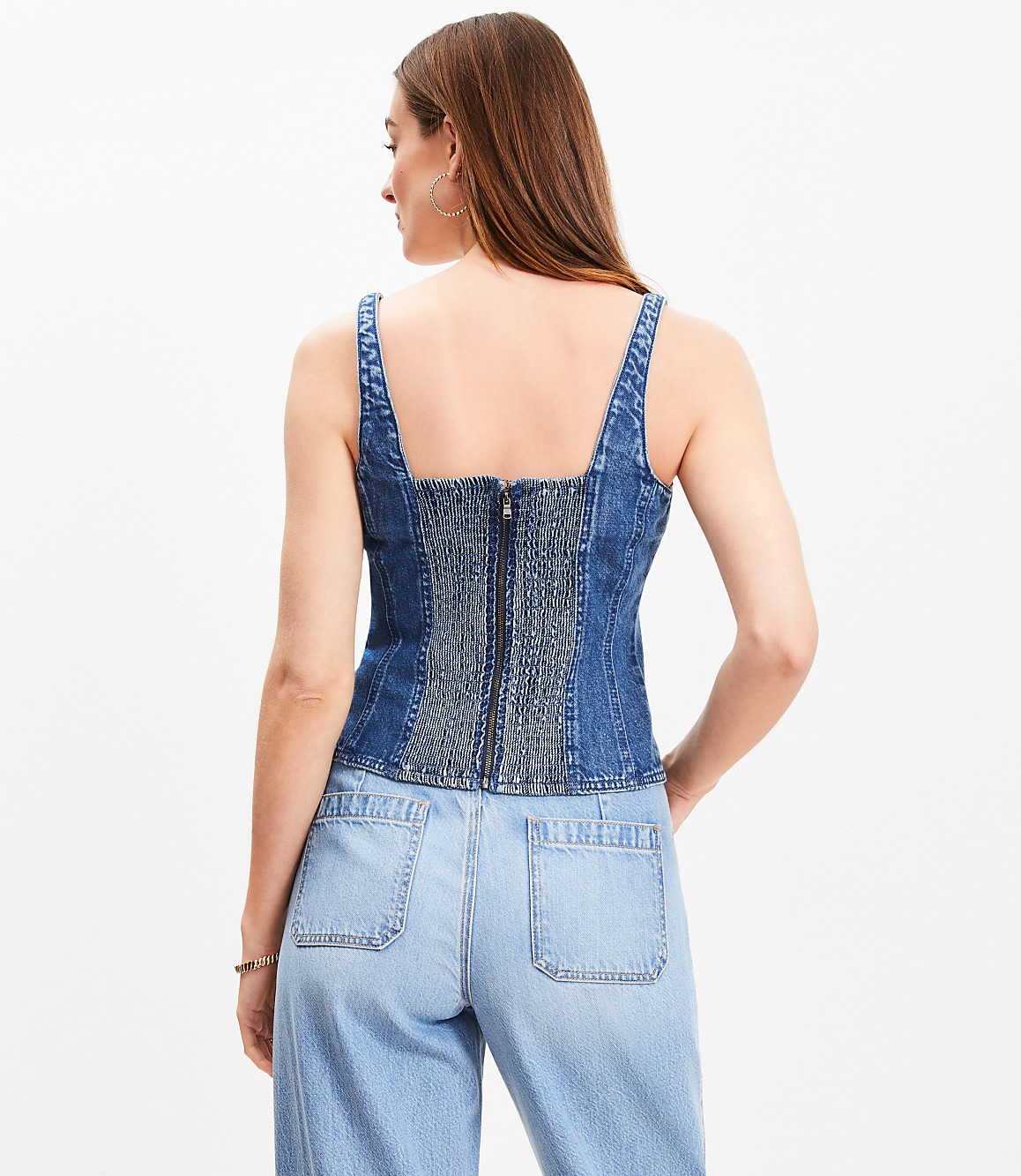 Denim Bustier Top