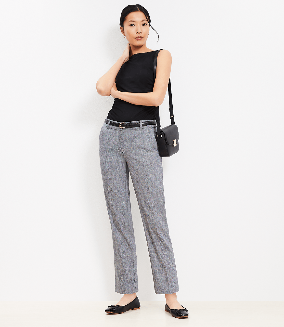 Petite Riviera Slim Pants in Linen Blend