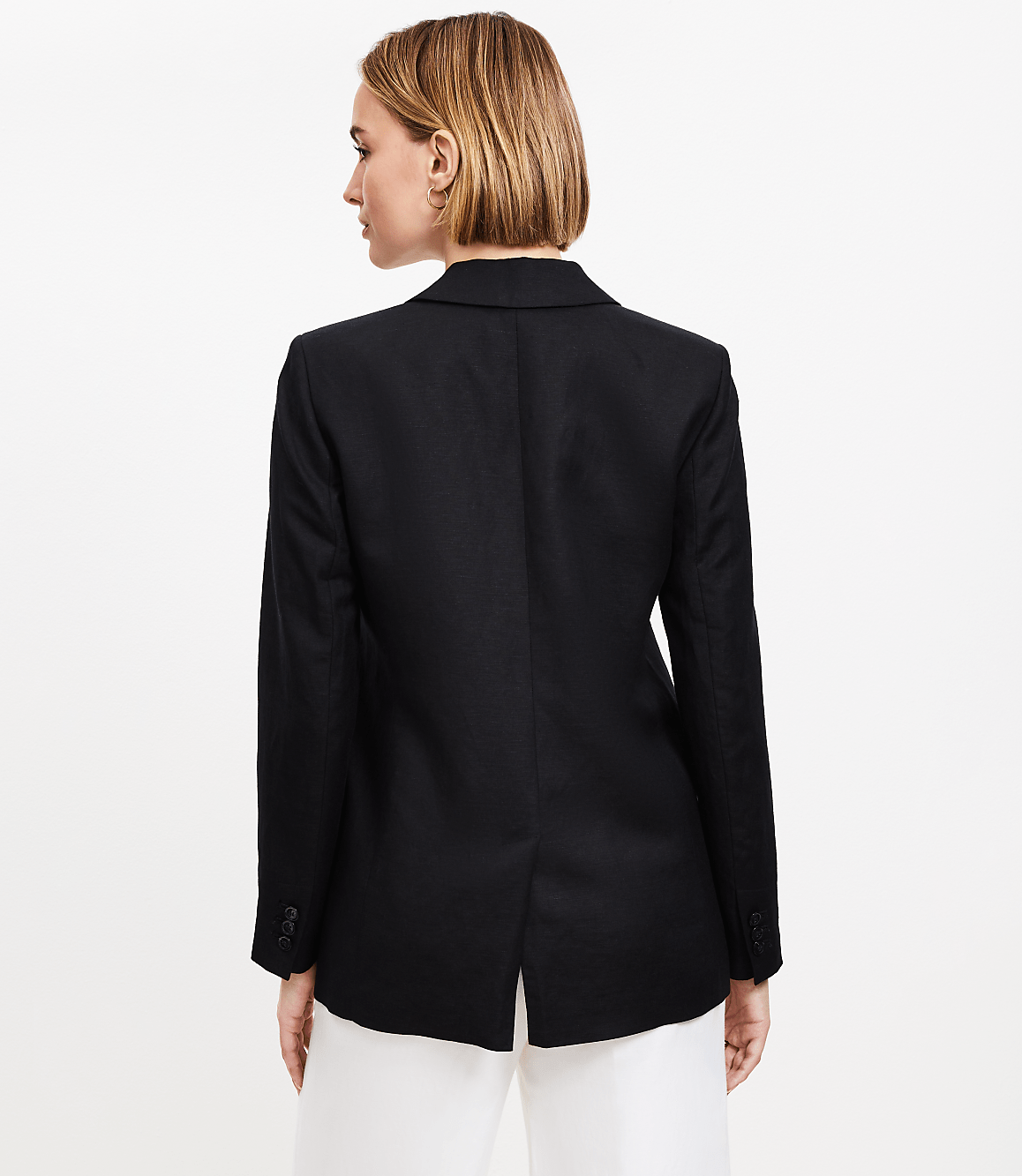 Linen Blend Fluid Modern Blazer