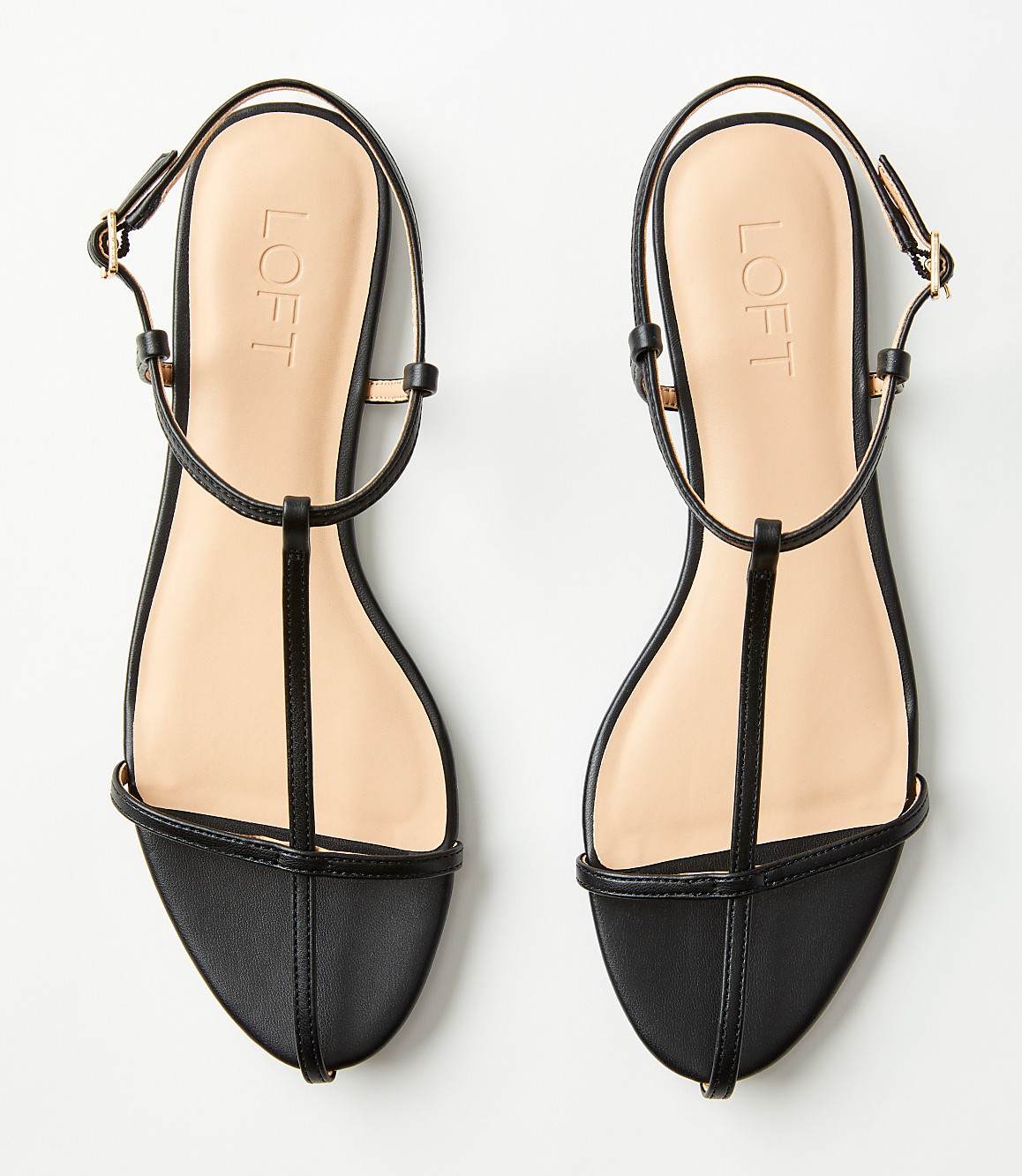 Skinny T-Strap Sandals