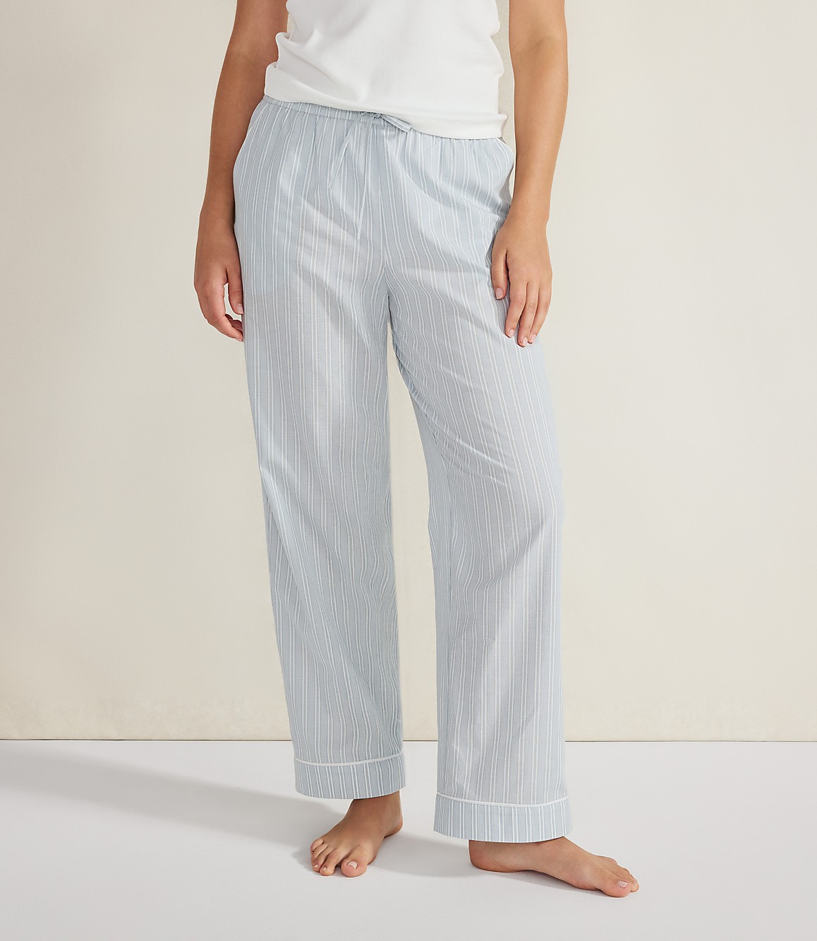 Haven Well Within Organic Cotton Poplin Striped Pajama Pants