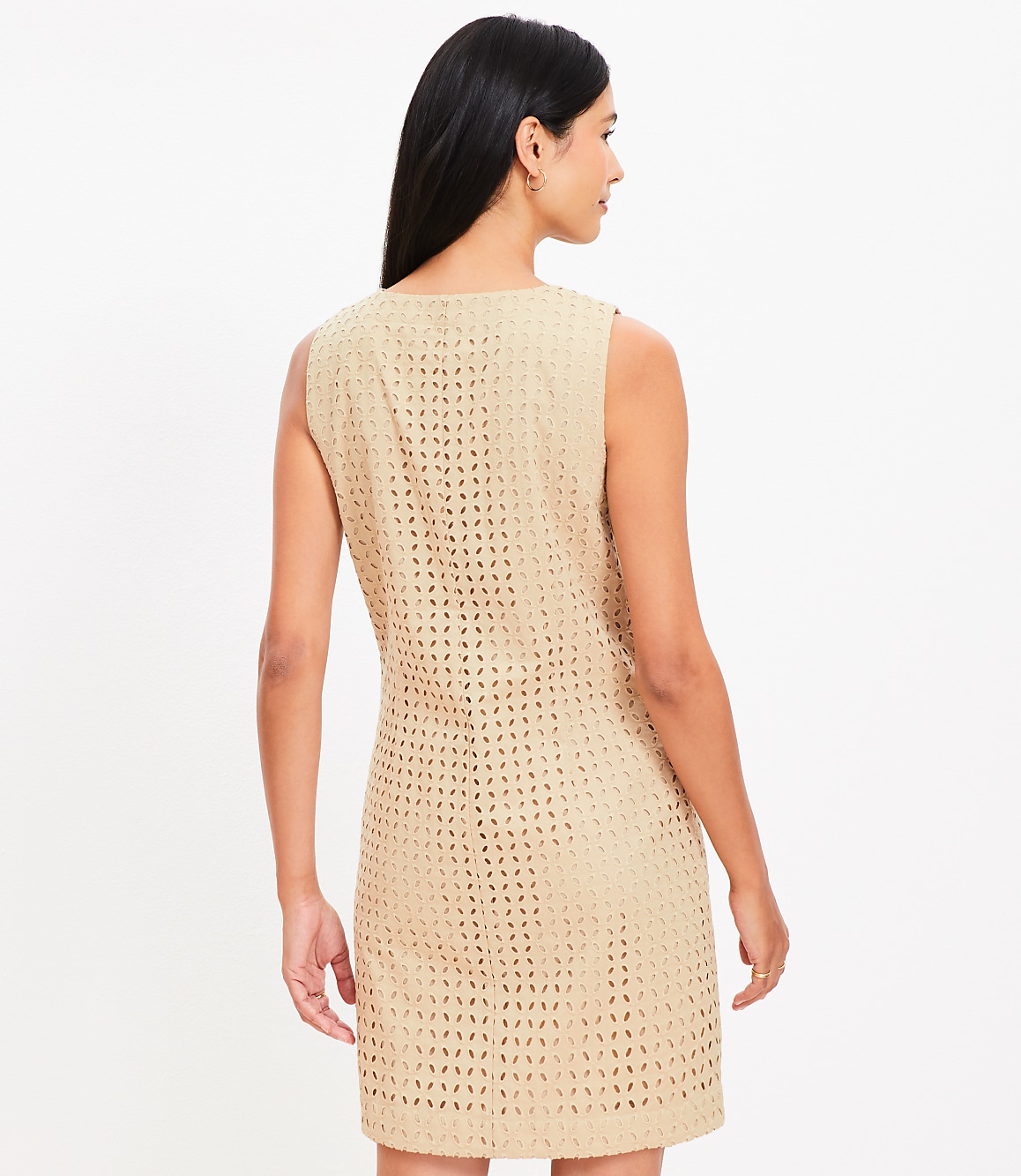 Petite Eyelet Button Mini Pocket Dress