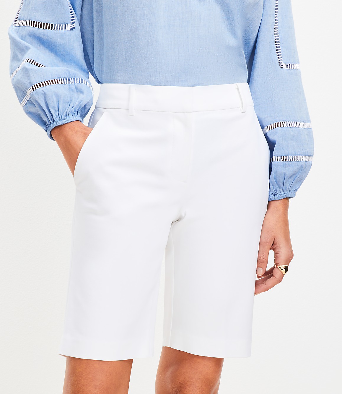 Riviera Bermuda Shorts in Doubleweave