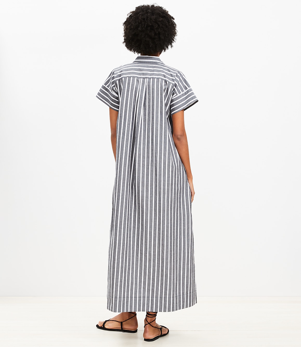 Striped Maxi Pocket Shirtdress