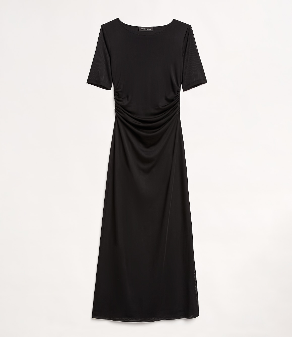 Petite LOFT Versa Stretch Mesh Midi Dress