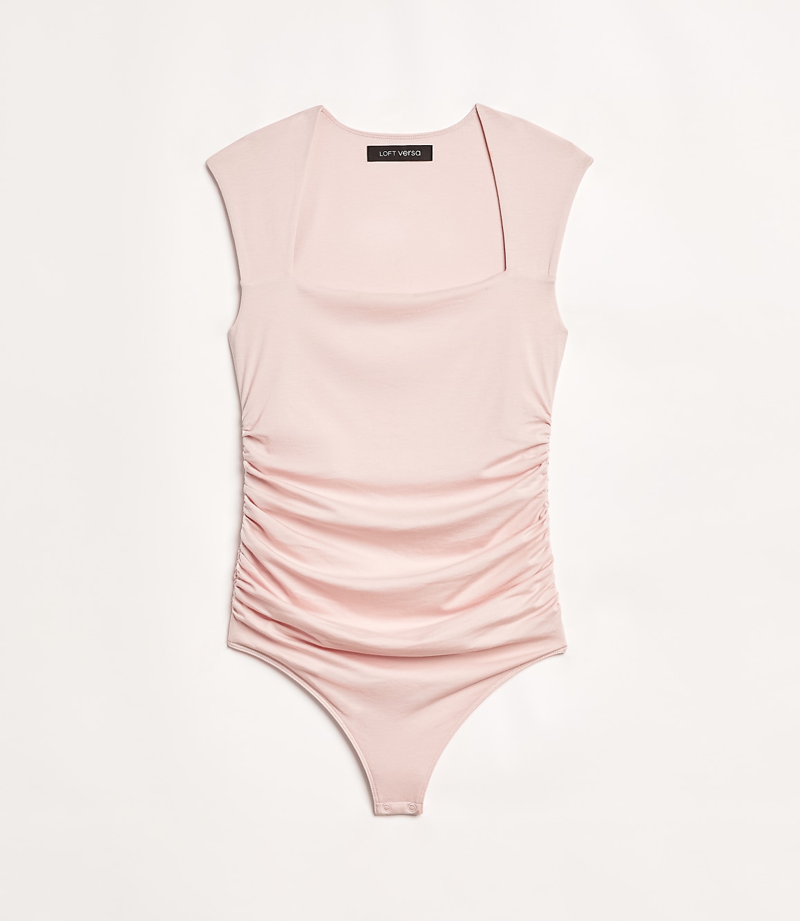 LOFT Versa 360 Knit Ruched Square Neck Bodysuit