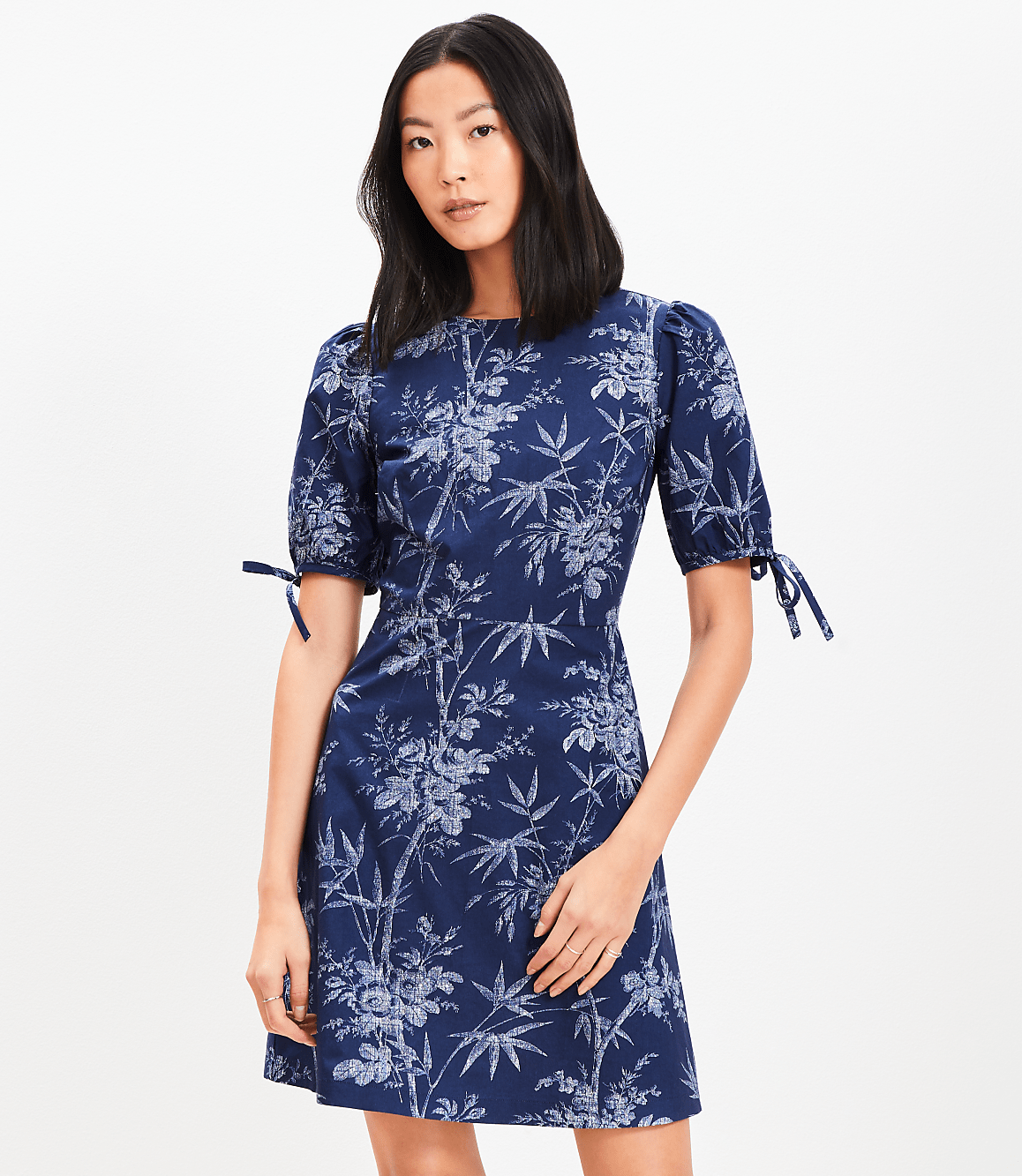 Palm Cutout Back Tie Cuff Mini Dress