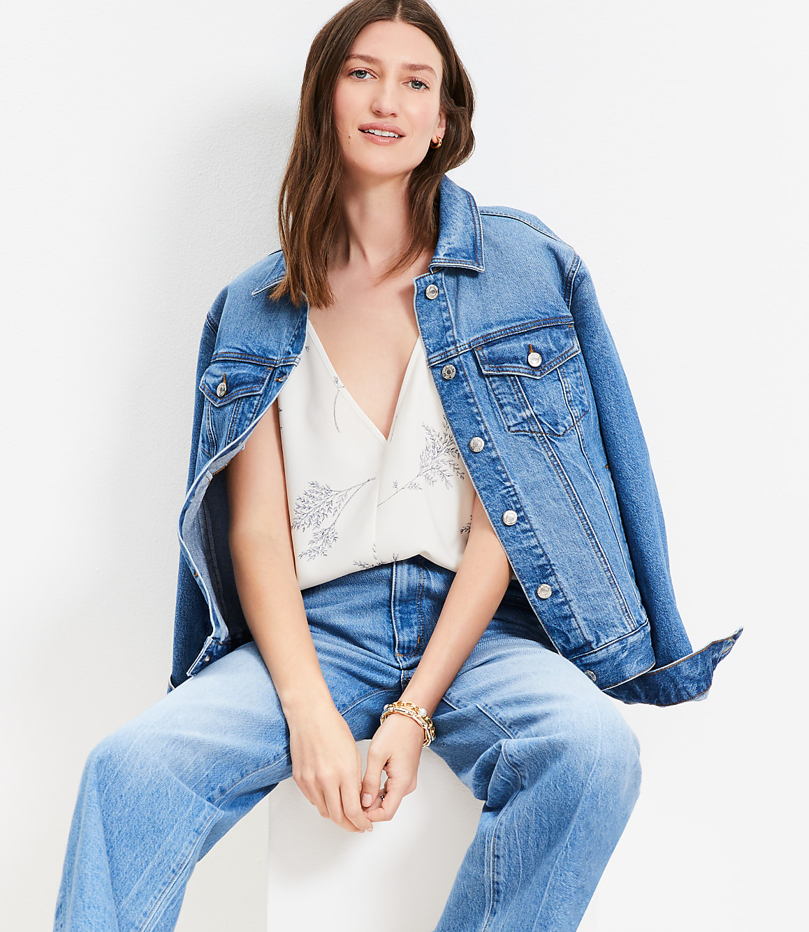Leafed Double V Cami