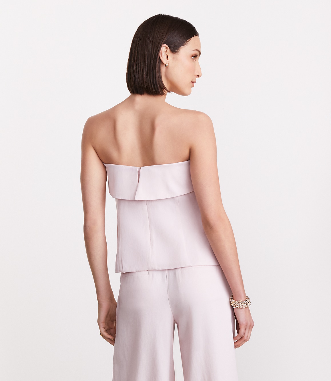 Petite LOFT Versa Pure Spun Foldover Strapless Top
