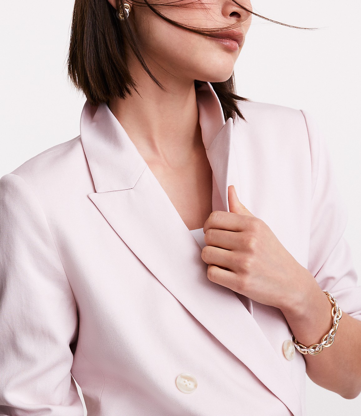 LOFT Versa Pure Spun Double Breasted Blazer