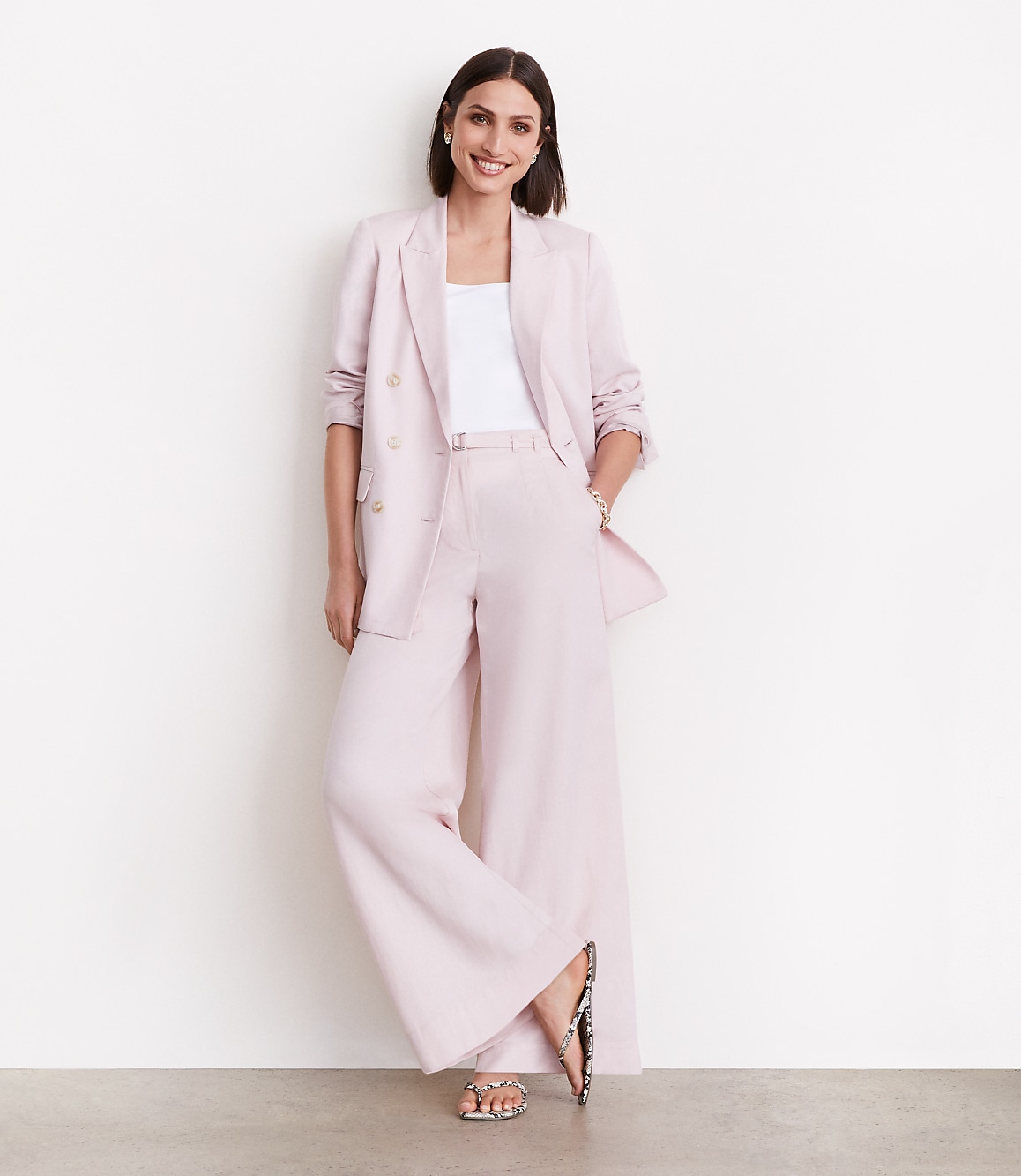 LOFT Versa Pure Spun Double Breasted Blazer