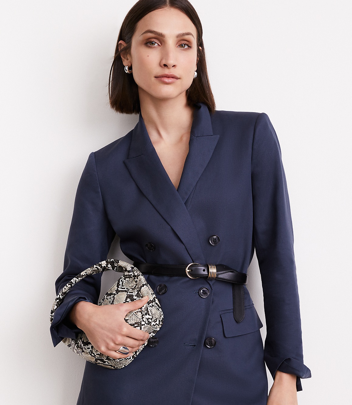 LOFT Versa Pure Spun Double Breasted Blazer