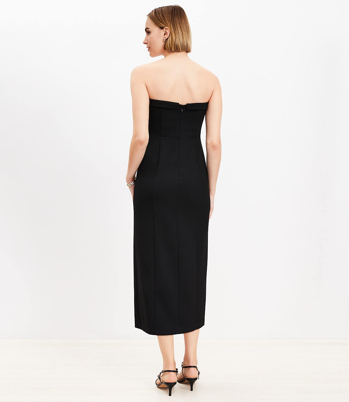 Knit Strapless Midi Dress