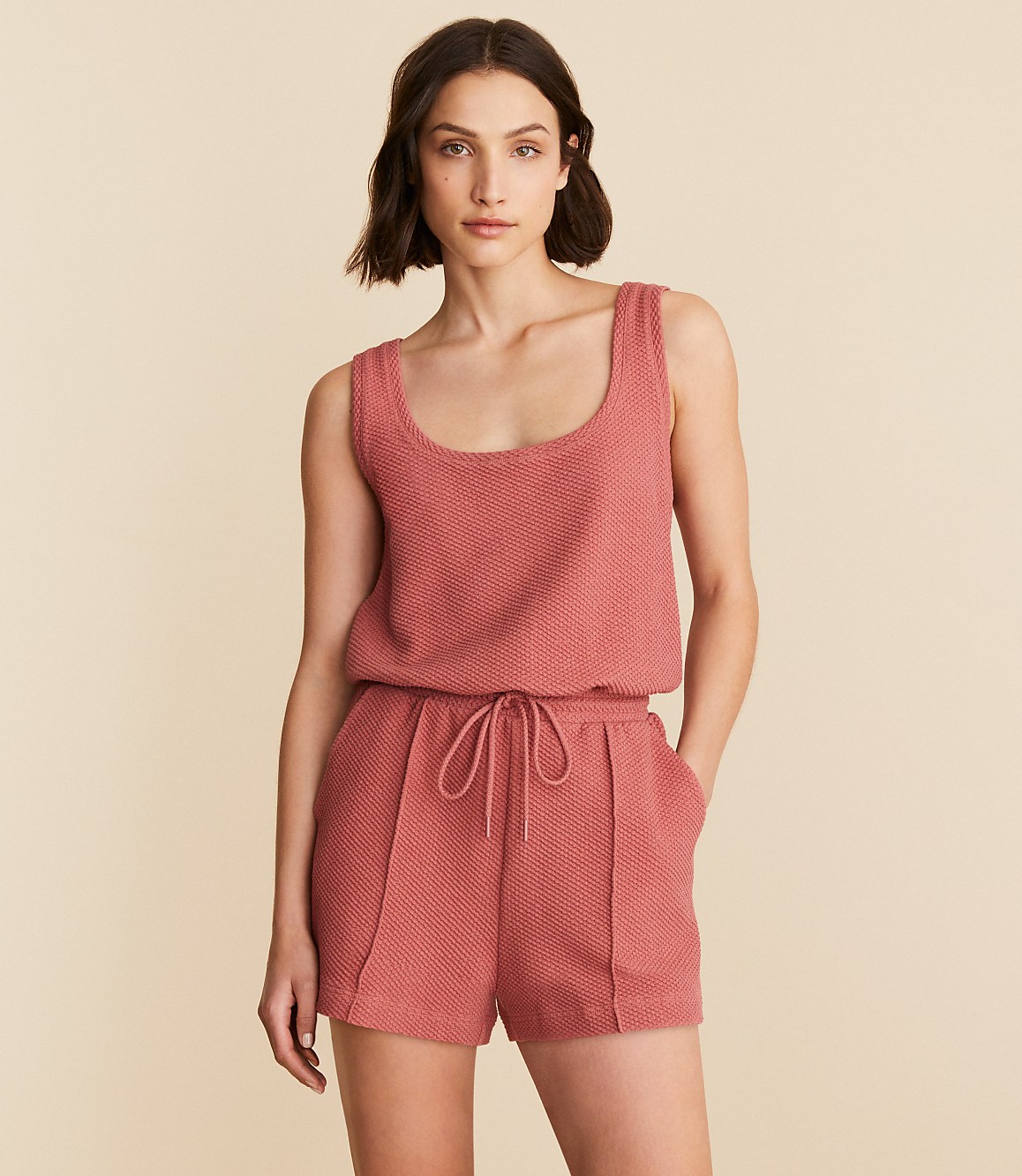 Lou & Grey Textured Tank Romper