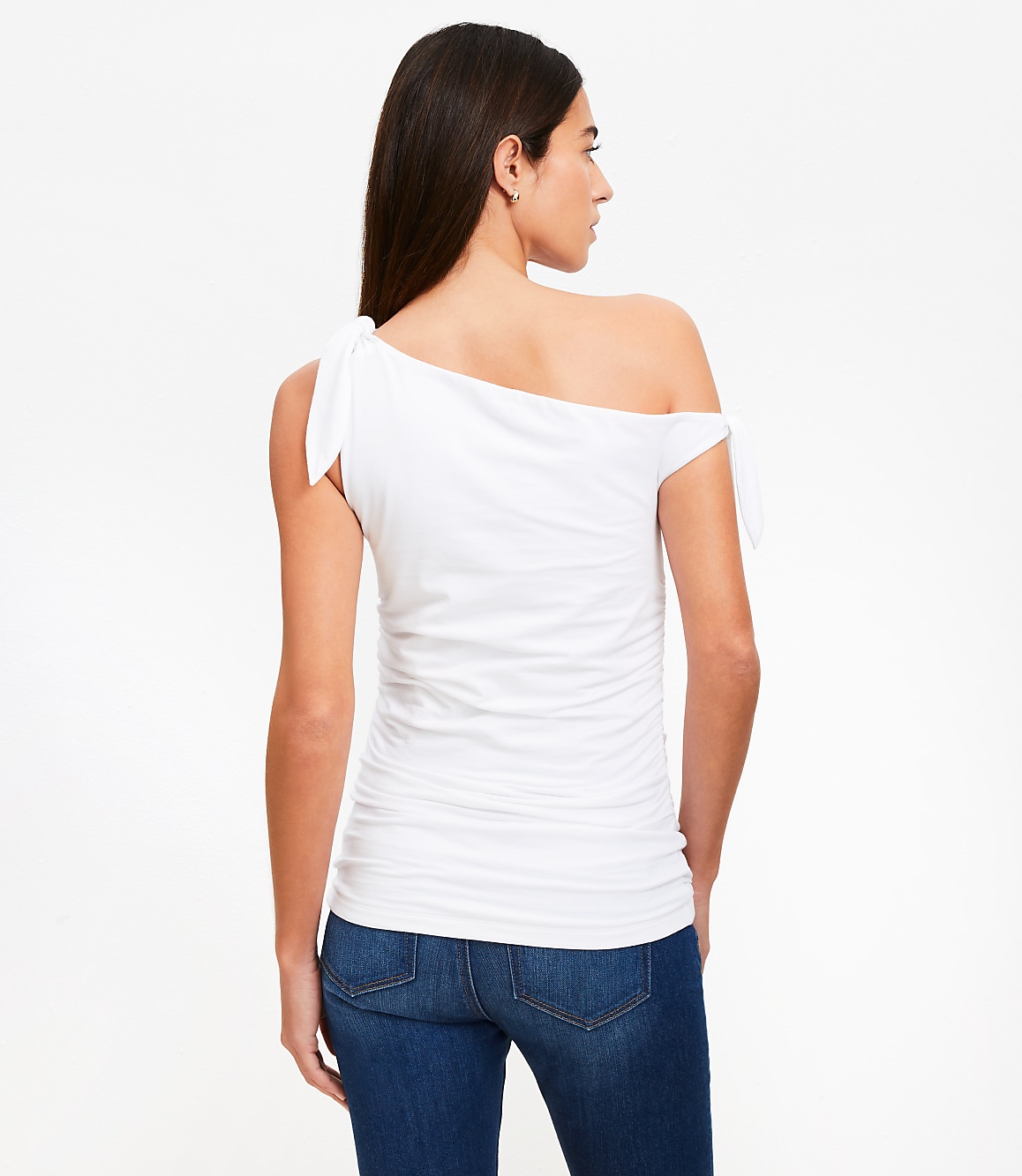 Bow Tie Shirred Top