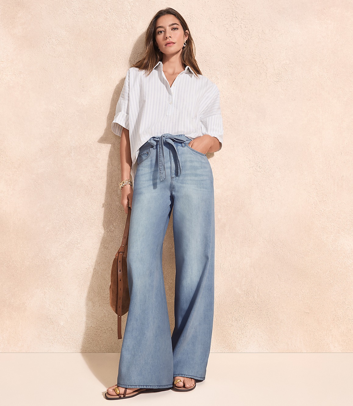 Palazzo Jeans in Light Wash
