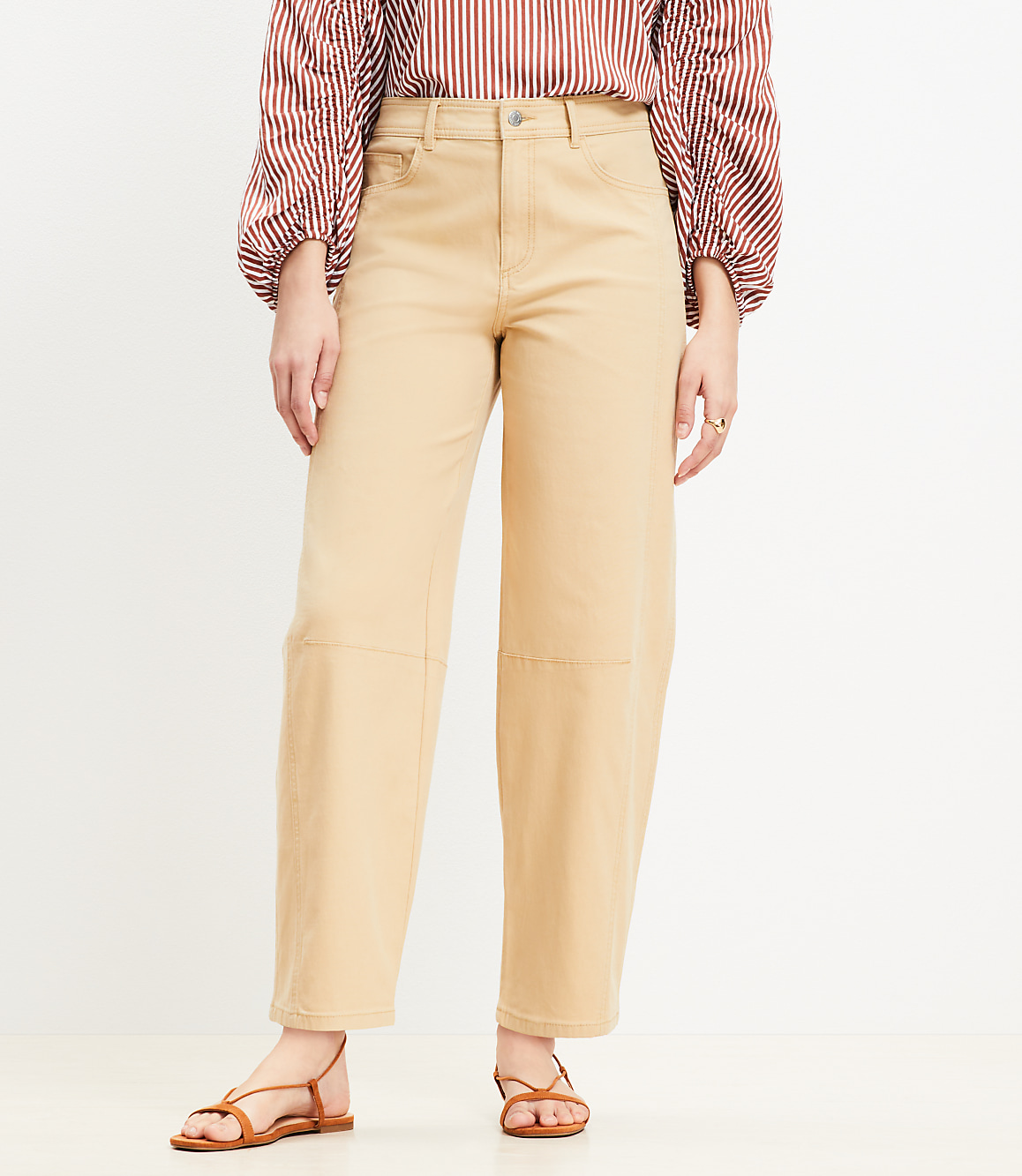 Petite Barrel Pants in Canvas
