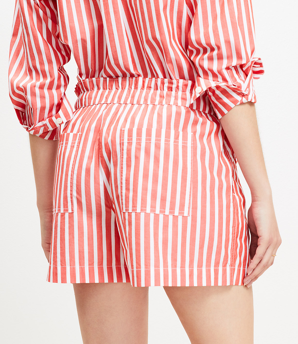 Breezy Shorts in Striped Poplin