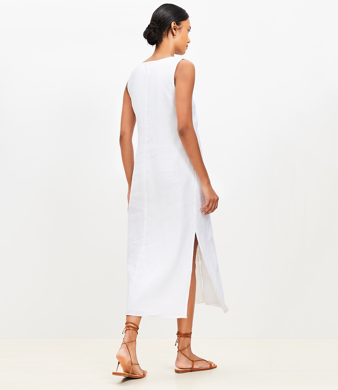 Linen Vest Midi Dress