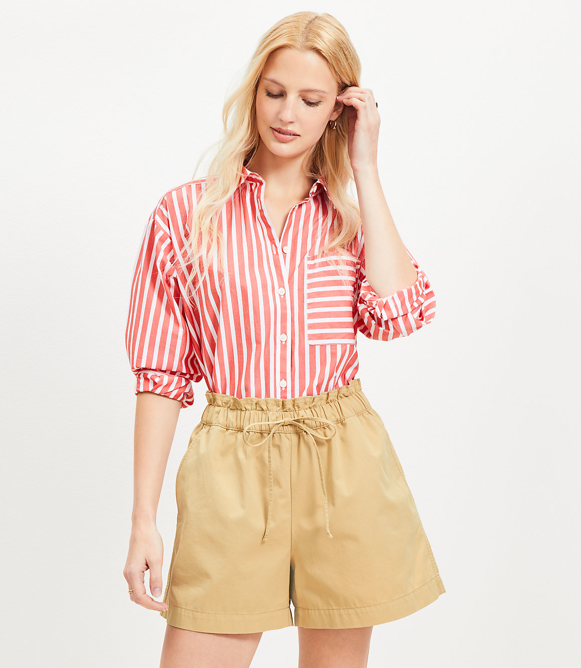 Petite Breezy Shorts in Twill