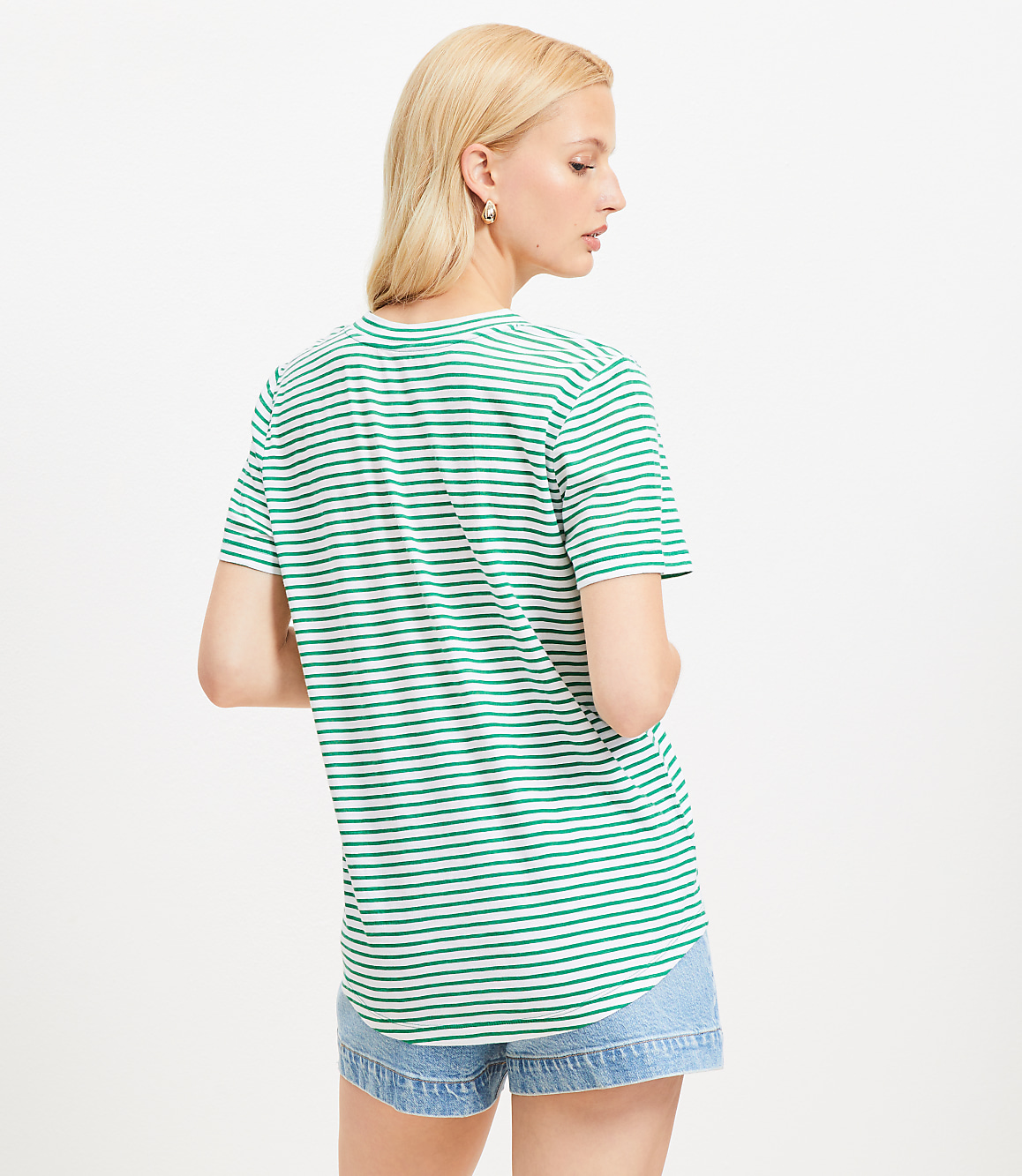 Striped Everyday V-Neck Tee
