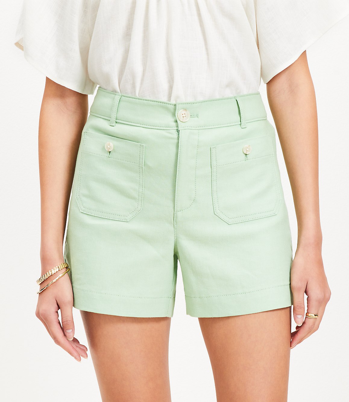 Curvy Palmer Shorts in Twill