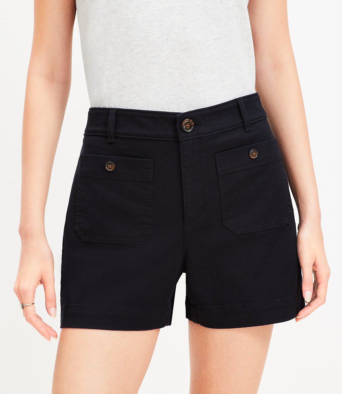 Curvy Palmer Shorts in Twill