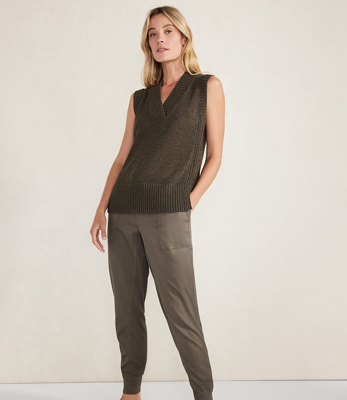 Haven Well Within Organic Cotton Linen Tape Yarn Sweater Vest