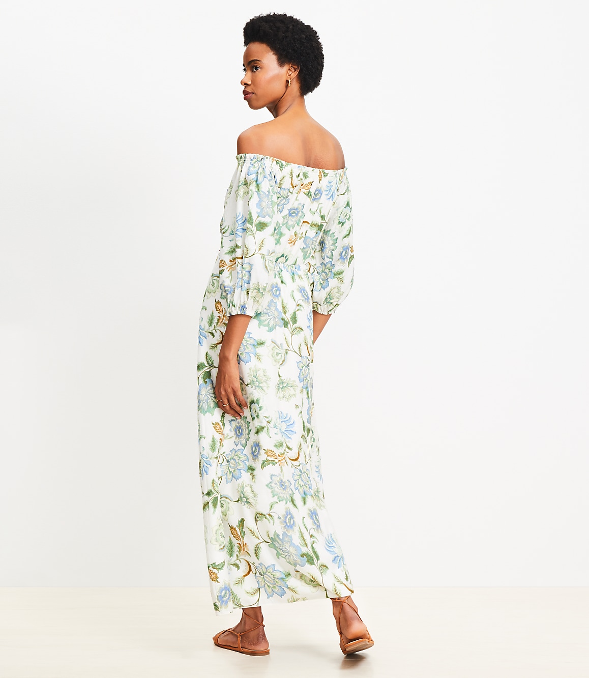 Floral Off The Shoulder Maxi Dress