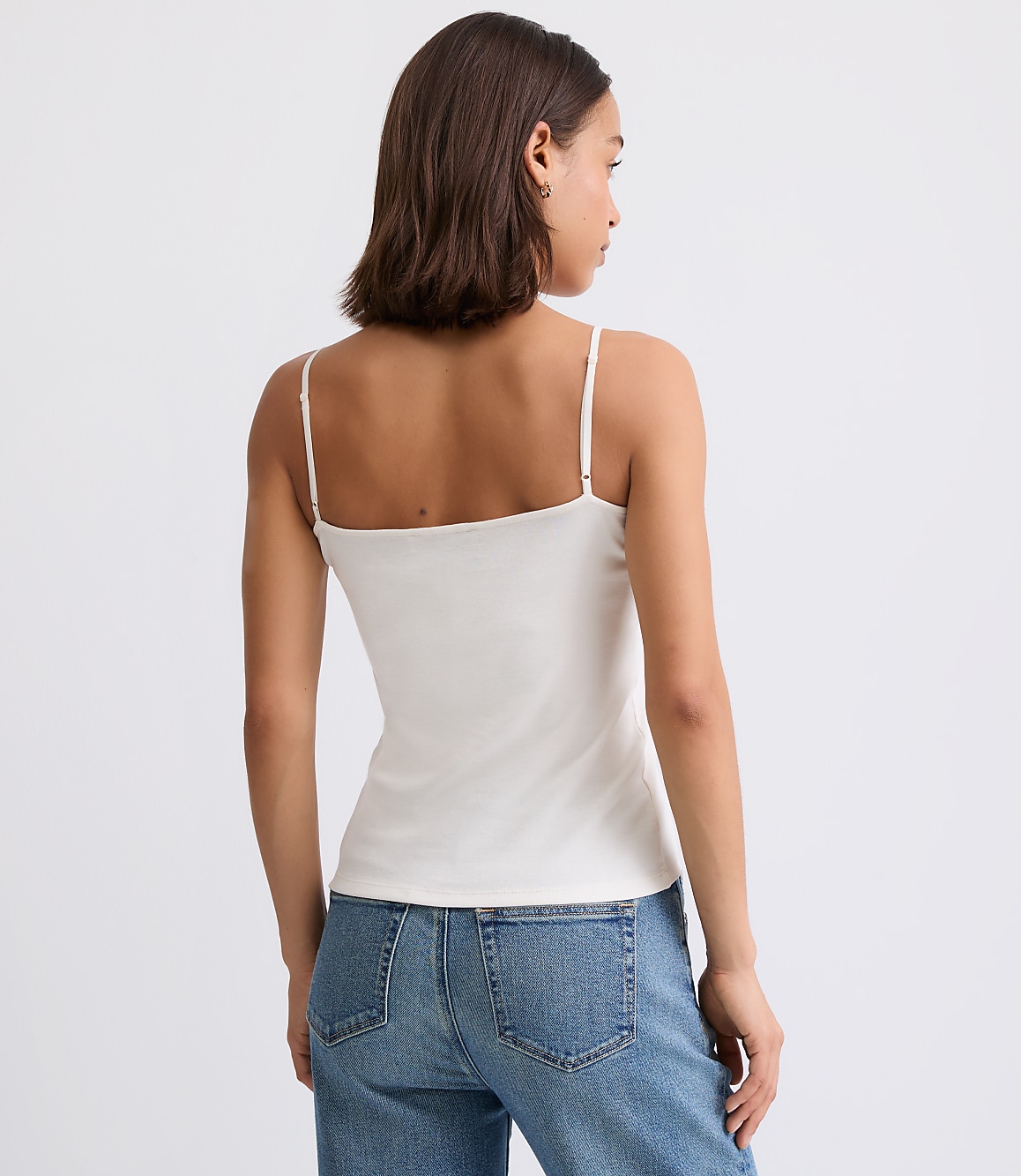 Lace Trim Ribbed Cami