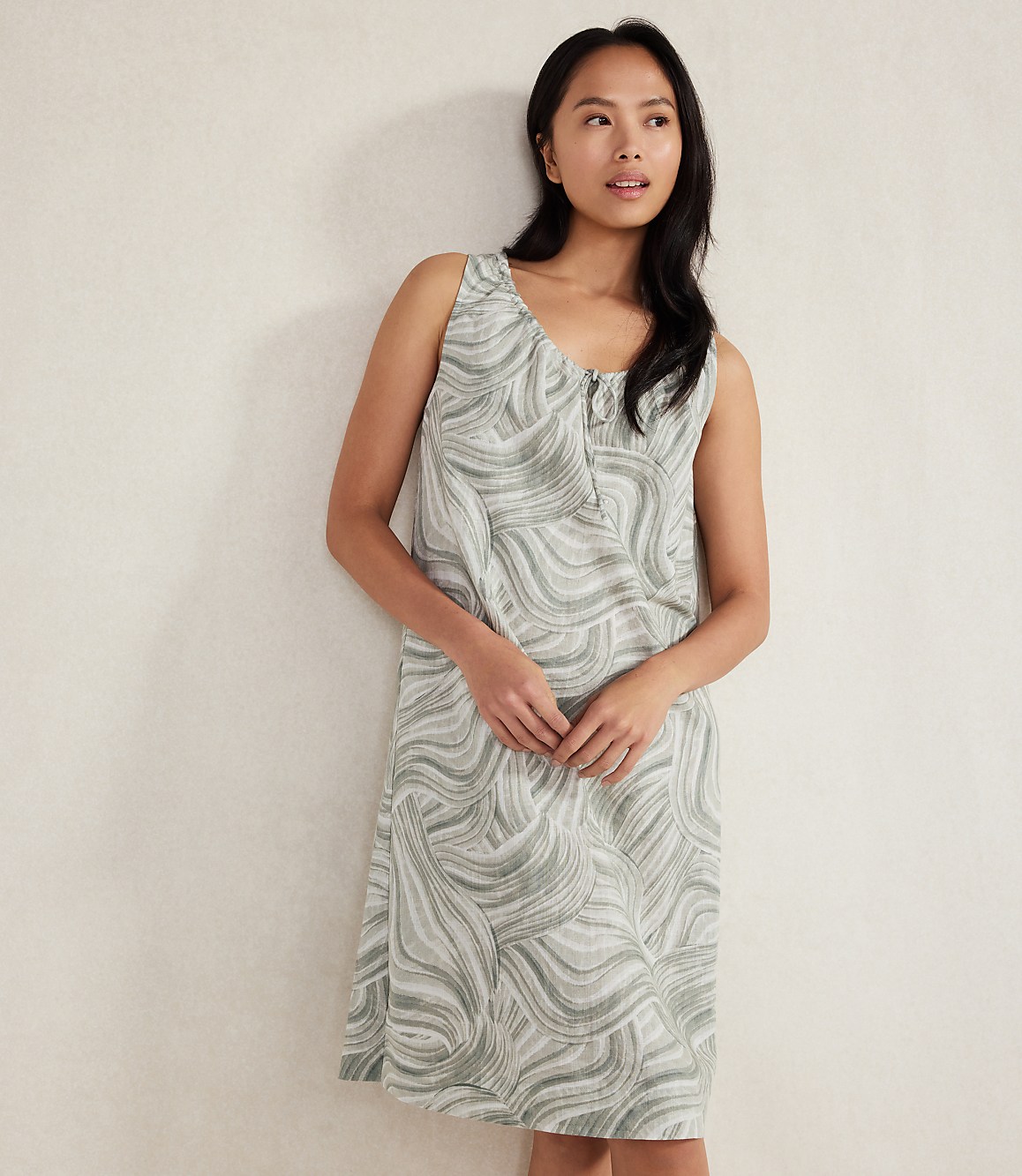 Haven Well Within Organic Cotton Linen Watercolor Sleep Dress