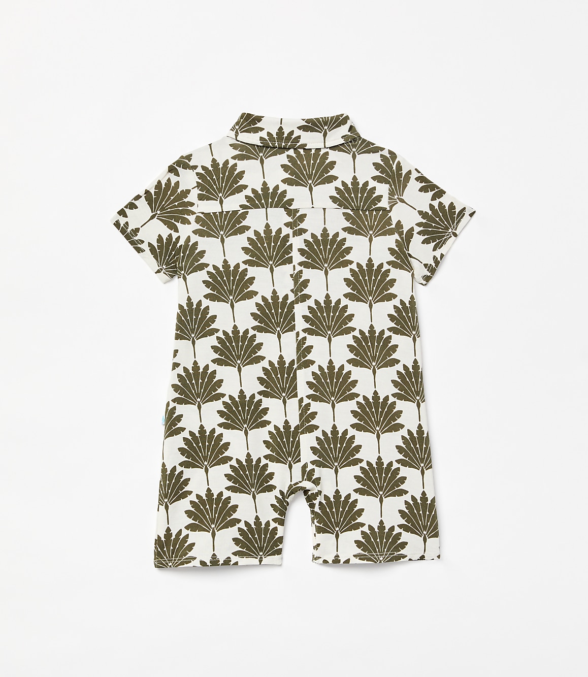 Posh Peanut X LOFT Palm Short Sleeve Collared Henley Romper