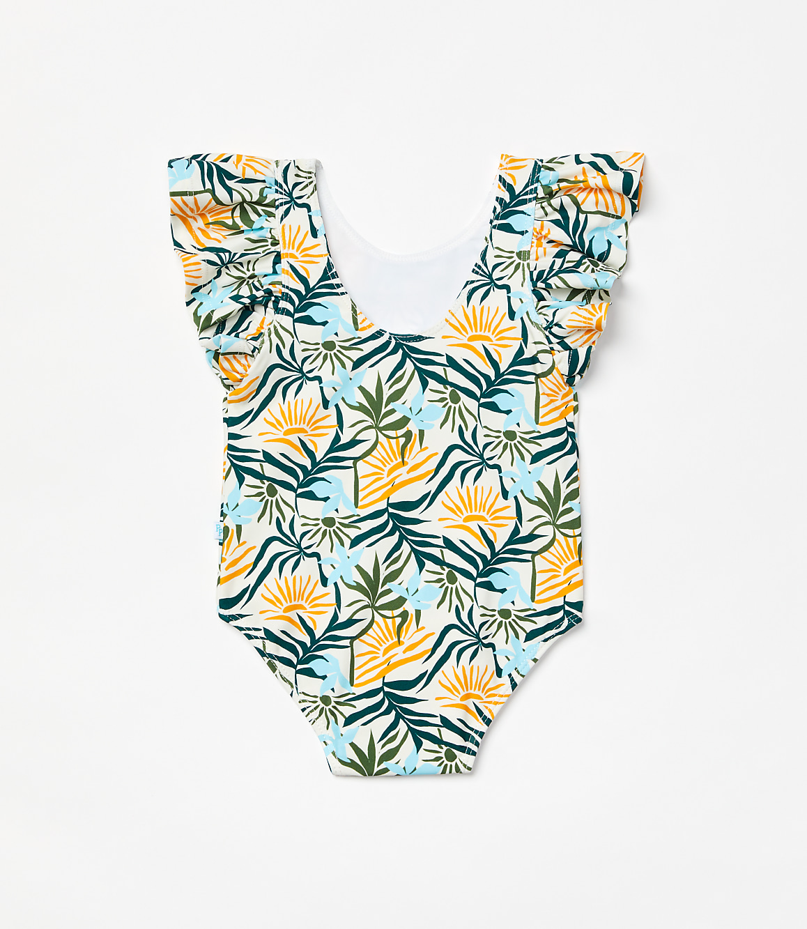 Posh Peanut X LOFT Sunset One Piece Ruffled Flutter Sleeve Swimsuit