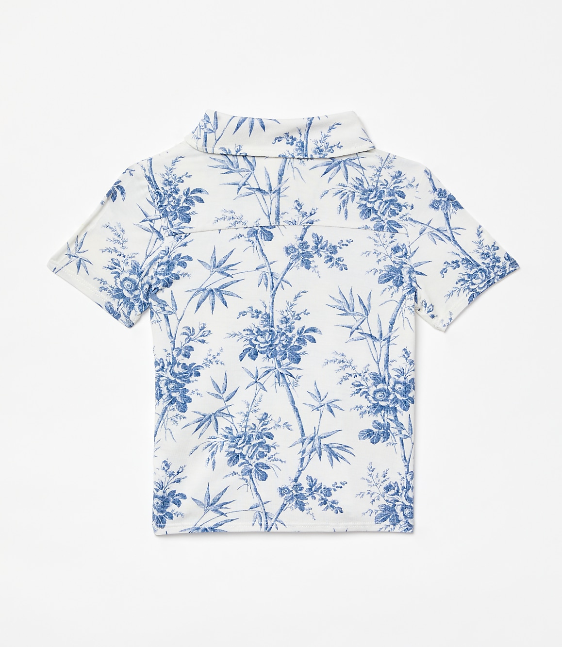 Posh Peanut X LOFT Palm Short Sleeve Collared Henley Top