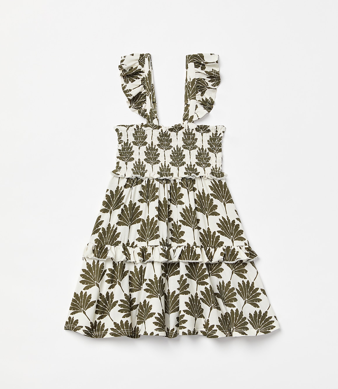 Posh Peanut X LOFT Palm Smocked Babydoll Dress