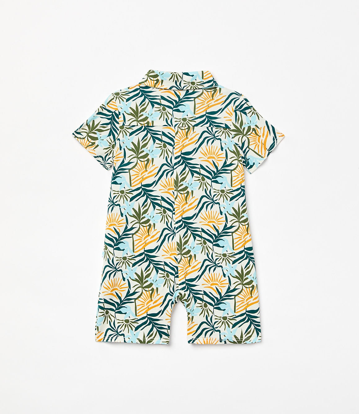 Posh Peanut X LOFT Sunset Short Sleeve Collared Henley Romper