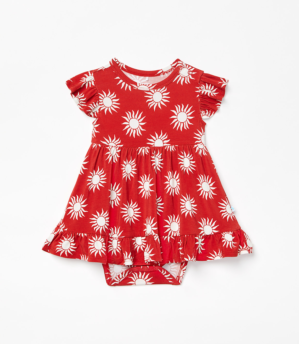 Posh Peanut X LOFT Sunny Cap Sleeve Ruffled Twirl Bodysuit Dress