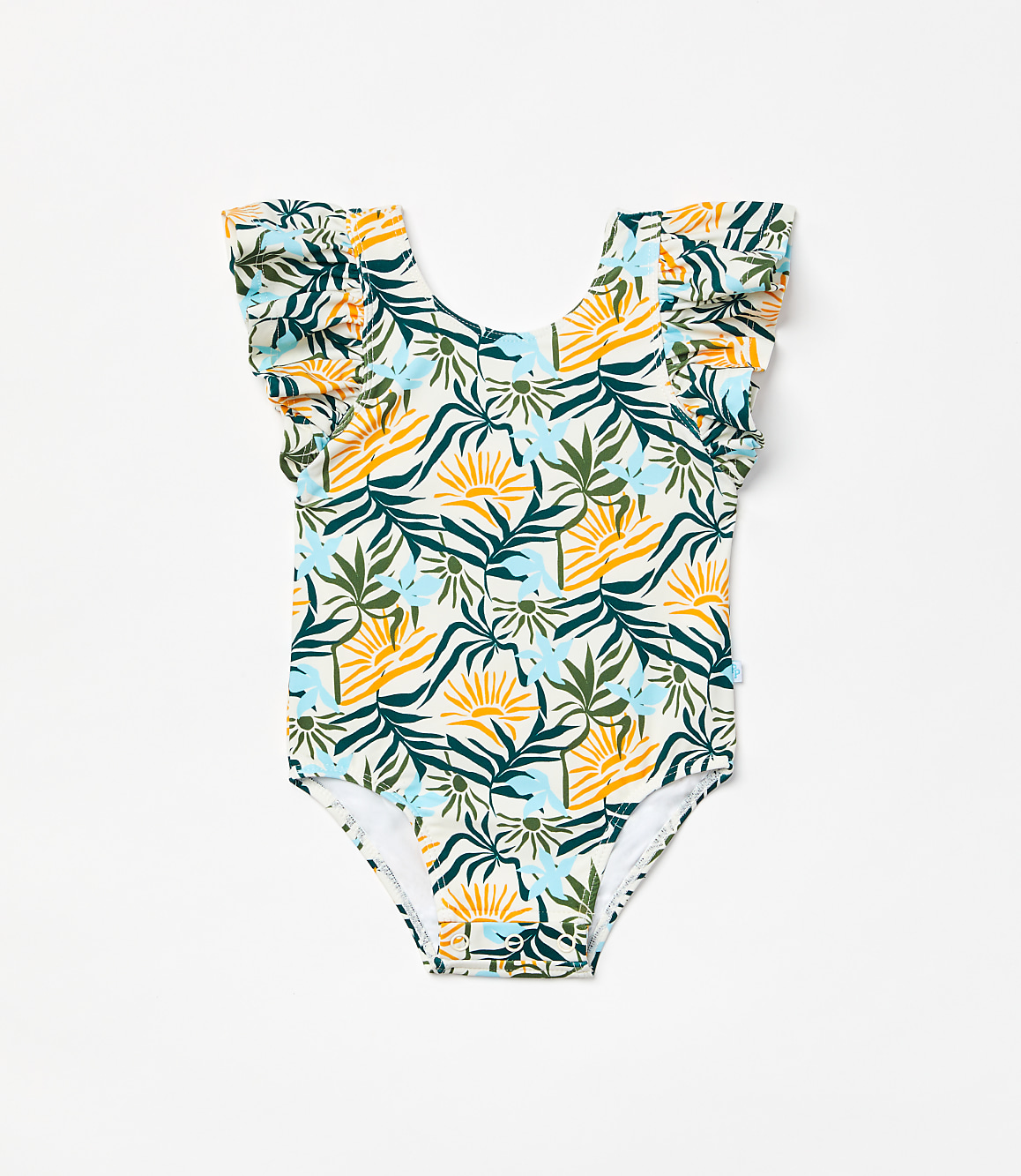 Posh Peanut X LOFT Sunset One Piece Ruffled Flutter Sleeve Swimsuit